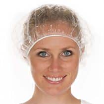Transparante optimale haarbescherming douchecaps - voorzien van zachte latexvrije elastiek - waterbestendig