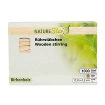 Houten roerstaafjes 17,8 cm dispenserdoos