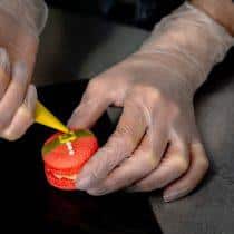 Vinyl handschoen lange manchet