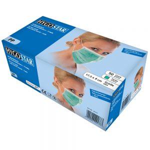 Mondmasker 3-laags groen doosje