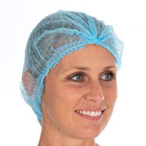 Haarnetje blauw clip cap schuin
