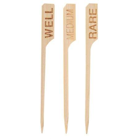 NatureStar steakmarkers houten spiesjes