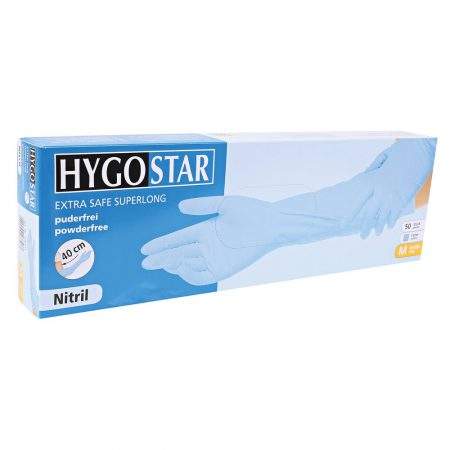 Hygostar Extra Safe nitril handschoenen SuperLong 40 cm