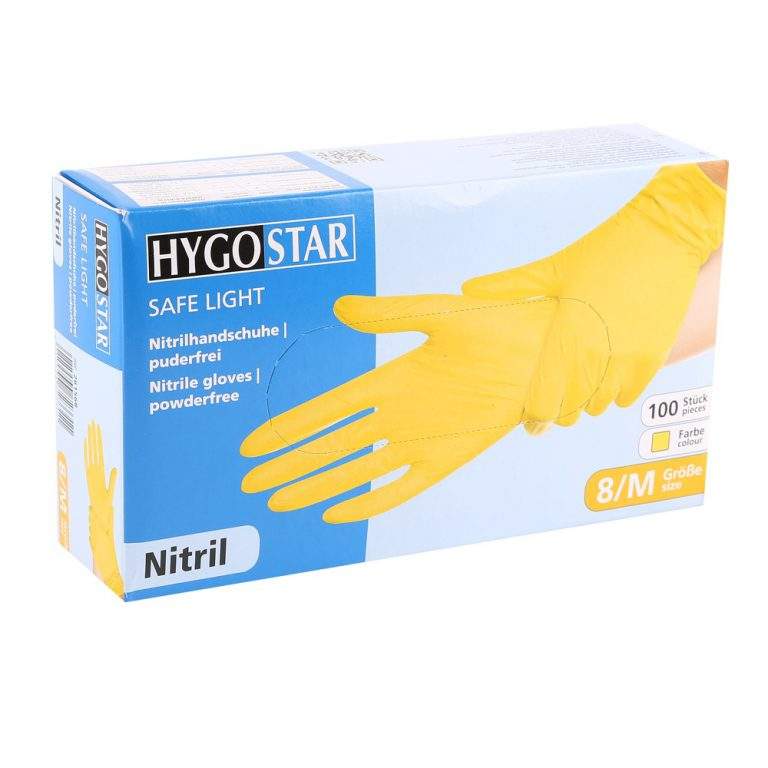 Hygostar nitril handschoenen geel Safe Light