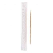 Houten tandenstokers in papier