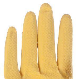 extra grip en gevoel wegwerp handschoen Huishoudhandschoenen latex geel