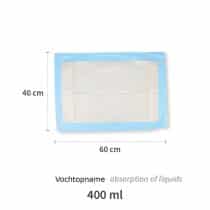 Bedbescherming 40 x 60 cm - vochtopname 400 ml - 52781