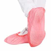 Rode wegwerp overschoenen 100 stuks