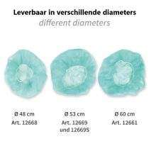 Wegwerphaarnetjes groen baret 60 cm diverse diameters