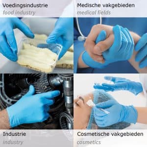 Nitril handschoenen allergie industrie - medisch - cosmetich - voedingsindustrie