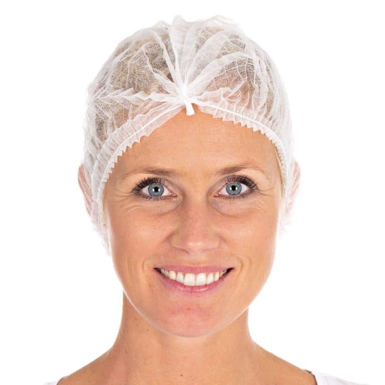 Hygonorm wegwerp haarnetje clip cap wit - verkrijgbaar in de kleuren rood, wit, zwart, groen, paars, geel, blauw