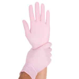roze nitril handschoenen