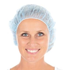 Blauwe haarnetjes comfortabel met latexvrije elastische band - voedselveilig - optimale hygiëne - goedkoop