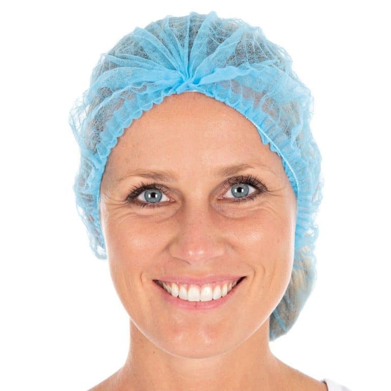 Blauwe haarnetjes model clip cap en baret