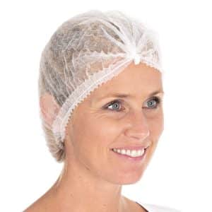 Wegwerp Haarnetje Clip Cap wit, comfortabel, hygiënisch, ideaal voor voedselbereiding
