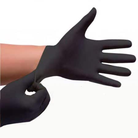 Latex handschoenen poedervrij zwart