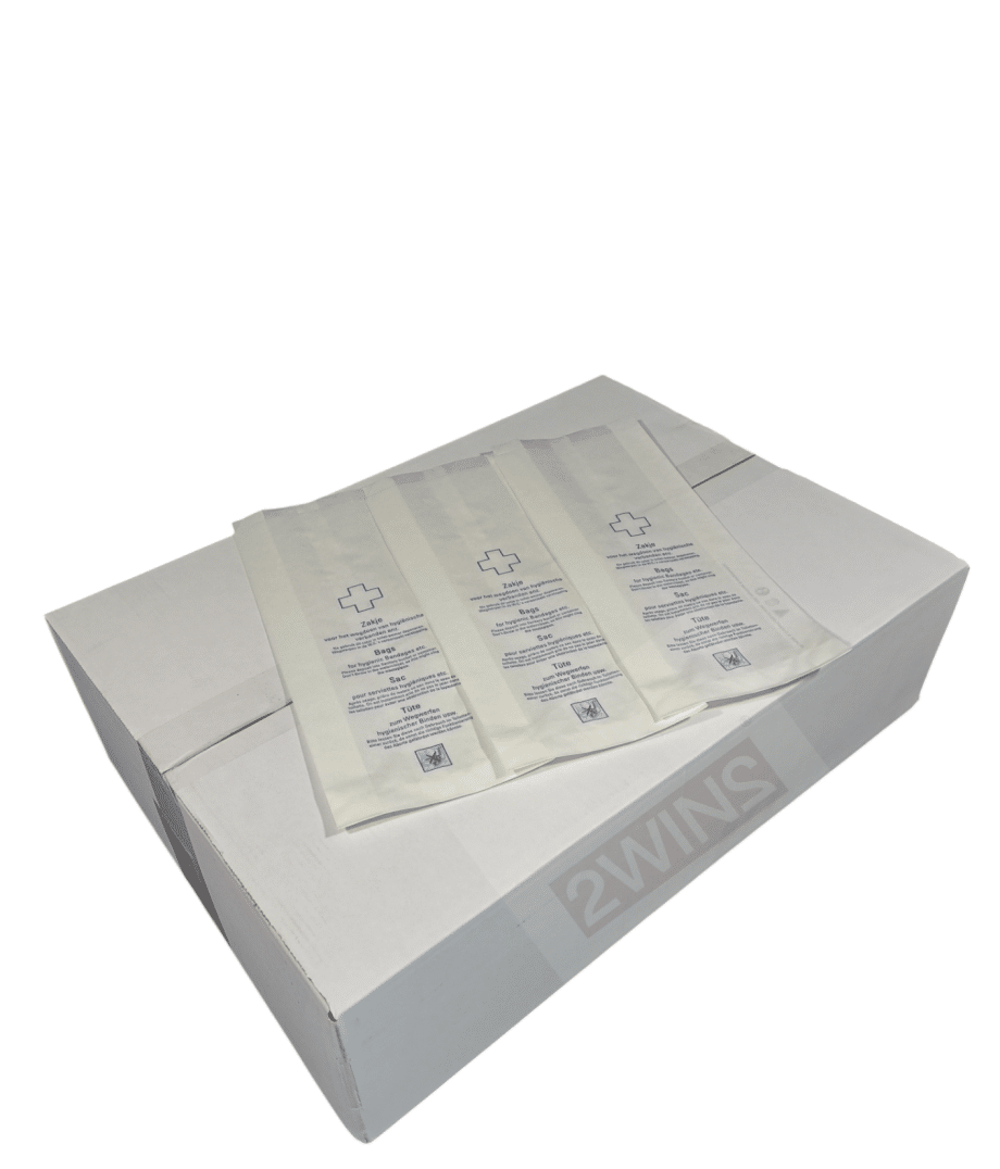 Doos Hygiëne zakjes papier - wit - 2000 stuks (2)