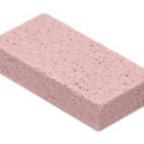 Rechthoekige pedicure puimsteen - per stuk in folie - Roze