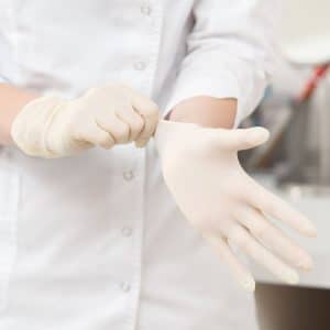 Latex wegwerphandschoenen voor professioneel gebruik