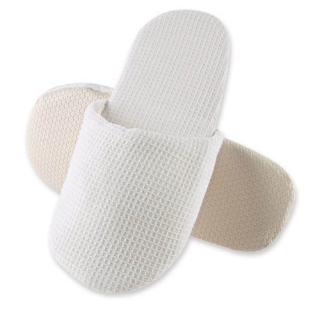 Gesloten wafelslipper per paar katoen wit